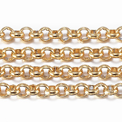 Золотой Ионное покрытие (ip) 304 роликовая цепь из нержавеющей стали, отрыгивающая цепь, несварные, с катушкой, золотые, 2.5x0.8 мм, около 32.8 футов (10 м) / рулон