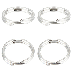 Серебро 20 шт. 925 серебряные двойные соединительные кольца, круглые кольца, серебряные, 7x1 мм, внутренний диаметр: 5.5 мм