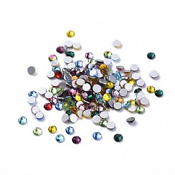 (52) Непрозрачная лаванда Стеклянные горные хрустальные плоские задние кабошоны, с покрытием на задной стороне, граненые, полукруглый, разноцветные, сс 6, 1.9~2x1 мм , около 1440 шт / мешок