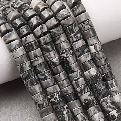 Камень Карты Натуральная карта каменные бусы пряди, диск, Heishi бусы, 6x3.5 мм, отверстие : 0.8 мм, около 115~118 шт / нитка, 14.76~14.96'' (37.5~38 см)