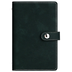 Темно-серый Прямоугольные обложки для блокнотов с отрывными листами из искусственной кожи, для школьных канцелярских принадлежностей, темно-серый, 190x123~131x28.5 мм