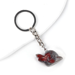 Bloodstone Bloodstone with Metal Keychain, Snail, 7cm