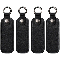 Черный 4 шт. маленькие флешки-накопители, брелок для хранения флешек из искусственной кожи, чехол-держатель для USB-флешек, 4 Цвета, надежный дорожный чехол, брелок, портативный маленький органайзер, чехол для переноски для мужчин и женщин, USB, чёрные, 139 мм