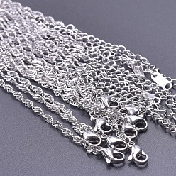 Нержавеющая Сталь Цвет 304 нержавеющая сталь 2.5 мм сингапурские цепочки ожерелья, цвет нержавеющей стали
