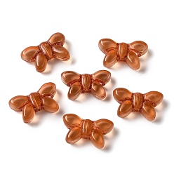 Шоколадный Прозрачные бусины лэмпворк, бабочка, цвет шоколада, 11x19x6 мм, отверстие : 1 мм, Около 55~65 шт / 100 г