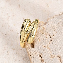 Настоящее золото 18K Латунные кольца на палец с открытой манжетой для женщин, долговечный, реальный 18 k позолоченный, 10 мм
