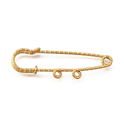 Золотой 304 булавки из нержавеющей стали для броши, ионное покрытие (ip), булавки для килта с двумя петлями для изготовления лацканов, золотые, 16x49.5x5.5 мм, отверстие : 2 мм