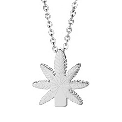 Нержавеющая Сталь Цвет Ожерелья из нержавеющей стали с подвеской в виде листа и пеплом, мини-гроб с погребальной шкатулкой подвеска кабельная цепь ожерелья, цвет нержавеющей стали, 0.79x0.79 дюйм (2x2 см)