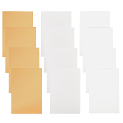 Mixed Color Aluminum Heat Press Thermal Transfer Crafts, Mirror Surface, Rectangle, Mixed Color, 150x100x0.6mm, 2 colors, 4sheets/color, 8sheets/set