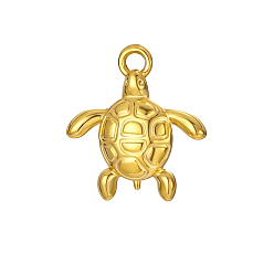 Золотой Морские животные 304 подвески из нержавеющей стали, прелести черепахи, золотые, 20x18x2.5 мм, отверстие : 1.9 мм