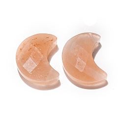 Розовый Авантюрин Натуральные розовые авантюрные подвески, обереги граненой луны, 20x15 мм