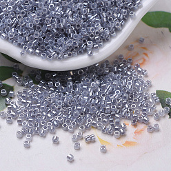 (DB0242) Silver Gray Ceylon MIYUKI Delica Beads, Cylinder, Japanese Seed Beads, 11/0, (DB0242) Silver Gray Ceylon, 1.3x1.6mm, Hole: 0.8mm, about 100000pcs/500g