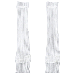 Белый Нарукавники из полиэстерового кружева для женщин, белые, 470x110x2 мм