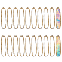 Античная Бронза 20 большие подвески из сплава с открытой задней панелью, для diy уф смолы, эпоксидная смола, Прессованные цветочные украшения, прямоугольные, античная бронза, 60.5x14x1.5 мм, отверстие : 4x2 мм