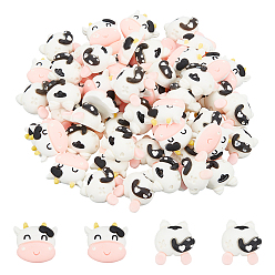 (52) Непрозрачная лаванда 60 шт 2 стили кабошоны из непрозрачной смолы, коровий хвост и форма коровьей головы, разноцветные, 18.5~21x18~20.5x8~11.5 мм, 30 шт / стиль