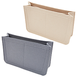 (52) Непрозрачная лаванда 2шт 2 цвета вставка-органайзер из шерстяного фетра, войлочный органайзер для сумок, формирователь сумок и тотализаторов, разноцветные, 26x17x7.5 см, 1 шт / цвет