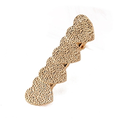 Сердце Металлические заколки для волос из кожи аллигатора, аксессуары для волос для женщин и девочек, золотые, сердце, 70 мм