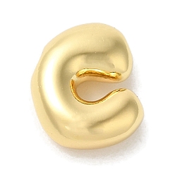 Letter C Brass Pendants, Long-Lasting Plated, Real 18K Gold Plated, Letter C, 10x8x3.5mm, Hole: 1.2mm