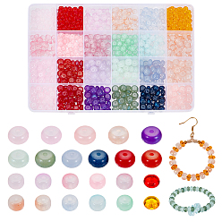 (52) Непрозрачная лаванда 1000шт 24цвета стеклянные бусины имитация нефрита, рондель, разноцветные, 6~8.5x3~5 мм, отверстие : 1~1.6 мм