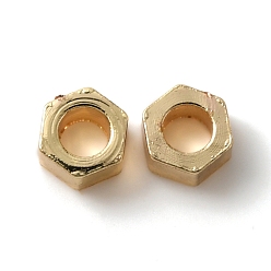 Echt 14 k vergoldet Gestellmessingperlen, cadmiumfrei und bleifrei, langlebig überzogen, Hexagon, echt 14 k vergoldet, 3x3x1.5 mm, Bohrung: 1.5 mm