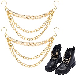 Золотой 2шт. алюминиевые цепи для ремней безопасности, с крюком из нержавеющей стали, золотые, 168 мм