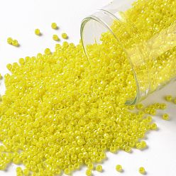 (402) Opaque AB Dandelion TOHO Round Seed Beads, Japanese Seed Beads, (402) Opaque AB Dandelion, 15/0, 1.5mm, Hole: 0.7mm, about 3000pcs/bottle, 10g/bottle