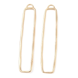 Настоящее золото 14K Латунные подвески, прямоугольные, реальный 14 k позолоченный, 60x12.5~13.5x1.5 мм, отверстие : 4x2 мм