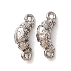 Stainless Steel Color 304 Stainless Steel Connector Charms, Croissant Links, Stainless Steel Color, 12.5x5x4mm, Hole: 1mm