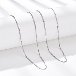 Нержавеющая Сталь Цвет 2мм 304 ожерелья из нержавеющей стали с панцирной цепью, не тускнеет, цвет нержавеющей стали, 17.09 дюйм (43.4 см)