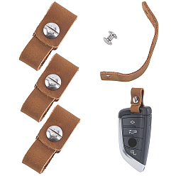 Верблюжий 3 Сумки из искусственной кожи, ремешки для автомобильных ключей, застежка из нержавеющей стали, верблюжие, 87~89x13.5x1.5 мм, отверстие : 4 мм