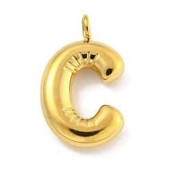Letter C Ионное покрытие (ip) 304 подвески из нержавеющей стали, буквенное очарование, золотые, буква С, 11.5x10x3 мм, отверстие : 2 мм