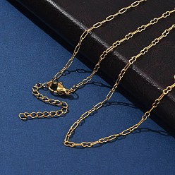 Золотой 304 ожерелья из нержавеющей стали с арахисовыми звеньями для женщин, ионное покрытие (ip), золотые, 17.72 дюйм (45 см)