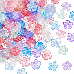 (52) Непрозрачная лаванда 180шт. прозрачные акриловые колпачки для бусин, имитирующие желеобразную массу, цветок, разноцветные, 18x18.5x5 мм, отверстие : 1.6 мм