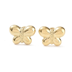 Golden 304 Stainless Steel Stud Earrings, Butterfly, Golden, 11x15mm