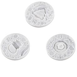 Белый Рождественский венок/носок/елка своими руками, силиконовые формы для зыбучих песков, формы для встряхивания, формы для литья смолы, для уф-смолы, изготовление изделий из эпоксидной смолы, белые, 100x11 мм, 3 шт / комплект