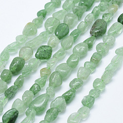Клубничный Кварц Натуральный зеленый клубника кварц бисер нити, упавший камень, самородки, 5x4 мм, отверстие : 1 мм, 15.7 дюйм ~ 15.9 дюйм (40~40.5 см)