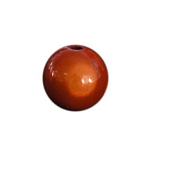 Orange Spray Painted Acrylic Beads, Miracle Beads, Bead in Bead, Round, Orange, 14mm, Hole: 2mm, about 330pcs/500g