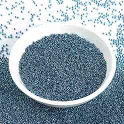(RR3207) Magic Royal Aqua Lined Crystal MIYUKI Round Rocailles Beads, Japanese Seed Beads, 15/0, (RR3207) Magic Royal Aqua Lined Crystal, 1.5mm, Hole: 0.7mm, about 250000pcs/pound