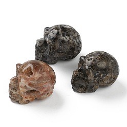 Бамбуковые Листья Агат Хэллоуин натуральный бамбуковый лист агат украшения для дома, череп, 38~38.5x32~32.5x49~50 мм