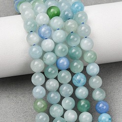 Mixed Color Natural Quartz Beads Strands, Smooth Round, Mixed Color, 5.5~6.5mm, Hole: 0.5~0.8mm, about 60~71pcs/strand, 14.76''(37.5cm)~15.35''(39cm)