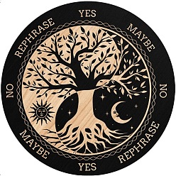 Дерево Деревянная маятниковая доска, биолокация гадальная доска, для колдовства принадлежности для викканского алтаря, плоскийкруглыйкруглый, дерево, 150 мм