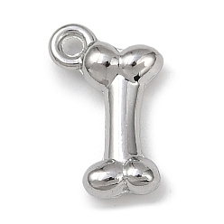 Нержавеющая Сталь Цвет 304 подвески из нержавеющей стали, костяное очарование, цвет нержавеющей стали, 16x10x3.5 мм, отверстие : 1.8 мм