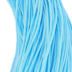 Licht Himmel blau Polyester-Hohlgarn zum Häkeln, Eisleinen-Seidenhandstrickgarn mit leichtem Körper, Sommersonnenhutgarn für DIY coole Hutschuhe, Taschenkissen, Licht Himmel blau, 3 mm, ca. 218.72 Yards (200 m)/Knüll