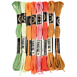 (52) Непрозрачная лаванда 8 мотки 8 цвета полиэстеровые швейные нитки, шнур из полиэстера для изготовления украшений, разноцветные, 0.5 мм, 8м/моток