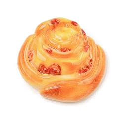 Food Непрозрачные кабошоны из смолы, искусственный хлеб, скрученный рулон, 23x24.5x9.5 мм