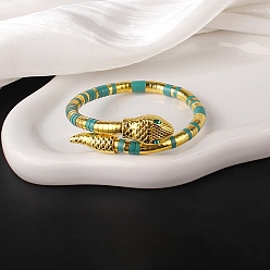 Золотой Браслеты из сплава змеи для женщин, со стразами, золотые, внутренний диаметр: 2-1/4 дюйм (5.55 см)