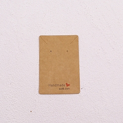 Перу Карточки для демонстрации ювелирных изделий из крафт-бумаги, для показа ювелирных изделий, прямоугольные, Перу, 9x6 см