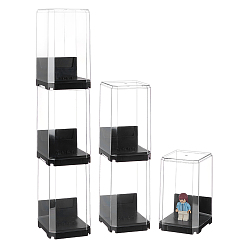 Прозрачный Инструмент с прозрачной крышкой для изготовления мелких строительных блоков, прозрачные, 6.35x7.15x11.2 см