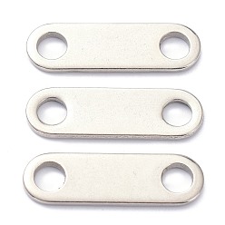 Stainless Steel Color Tarnish Resistant 201 Stainless Steel Links Connectors, Oval, Stainless Steel Color, 9x30x2mm, Hole: 5mm