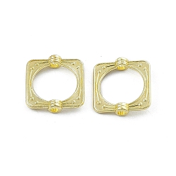 Light Gold Каркасы из сплава с покрытием для стойки, квадратный, золотой свет, 15x14x3.2 мм, отверстие : 1.6 мм